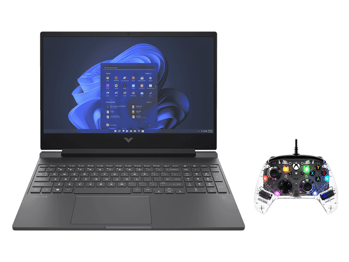 Notebook HP Gaming Victus 15-fb2026la + Control RGB HyperX Clutch Gladiate Alámbrico para Xbox de Regalo