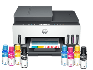 Impresora Multifuncional HP Smart Tank 750 + Botella de Tinta HP GT53 Negro Original 90 ml + Botellas de Tintas HP GT52 Cian, Magenta y Amarillo (6UU47A-1VV22AL-M0H54AL-M0H55AL-M0H56AL)