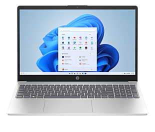 Notebook HP 15-fd0258la, Intel Core i5, 16 GB, 512 GB SSD, 15.6, FHD Windows 11 Home - 15.6" - Cubierta azul claro de luna, base y marco de teclado en plata natural (B9TX6LA)