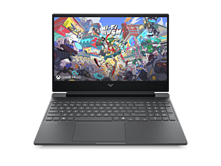 Notebook HP Gaming Victus 15-fa2013la, Intel Core i5, 16 GB RAM, NVIDIA GeForce RTX 4050, 512 GB SSD, 15.6" FHD 144 Hz, Windows 11 Home - 15.6" - Plata mica, logotipo cromado negro (BA1U4LA)