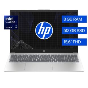 Notebook HP AI 15-fd2350la, Intel Core Ultra 5, 8 GB RAM, 512 GB SSD, 15.6" FHD, Windows 11 Home - 15.6" - ‌Natural silver (D2JV7LA)
