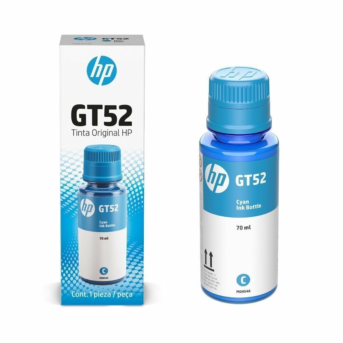 Botella original HP GT52 Cian