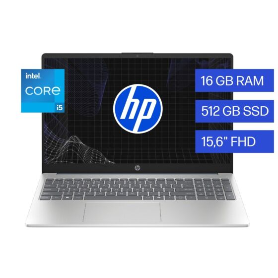 Notebook HP 15-fd0258la, Intel Core i5, 16 GB, 512 GB SSD, 15.6, FHD Windows 11 Home - 15.6