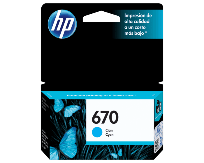 Cartucho de Tinta HP 670 Cian Original - Tienda HP.com Argentina