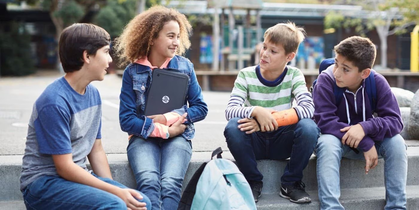 Notebook HP protegida para uso infantil seguro