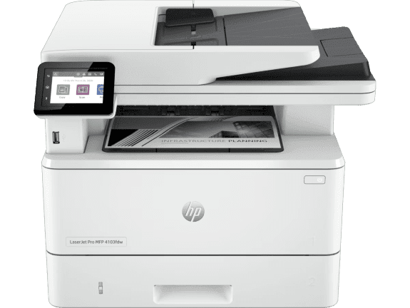 Impresora multifuncional HP LaserJet Pro 4103fdw para entornos empresariales